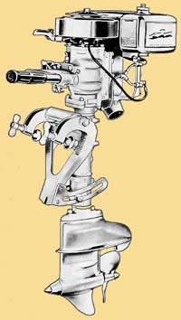 Johnson KR Racing outboard drawing